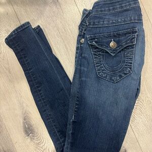 True Religion Denim Jeans – Dark Wash, Horseshoe Stitching